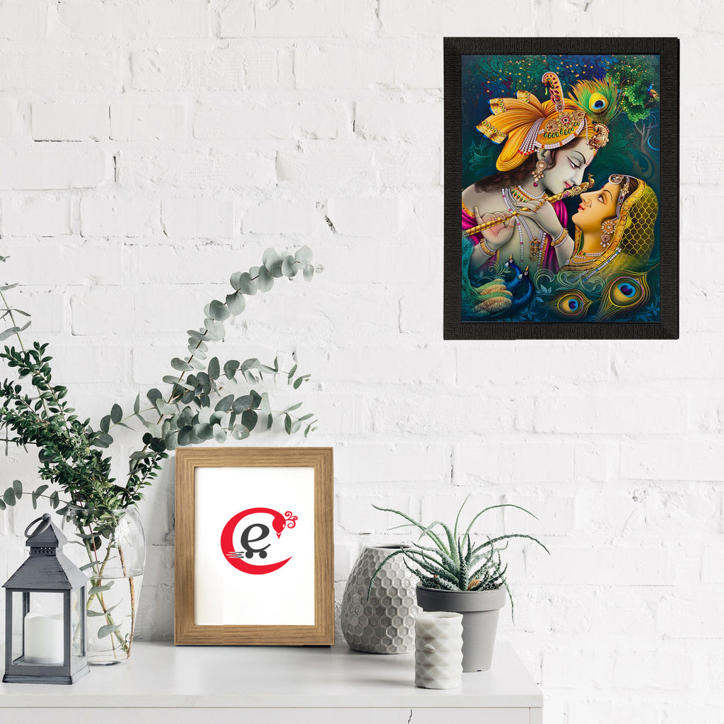 Radha Krishna Textured Art Painting