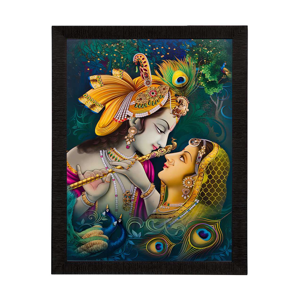 Radha Krishna Textured Art Painting
